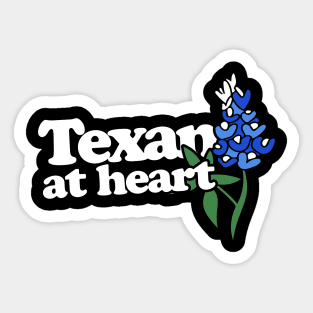 Texan at Heart Sticker